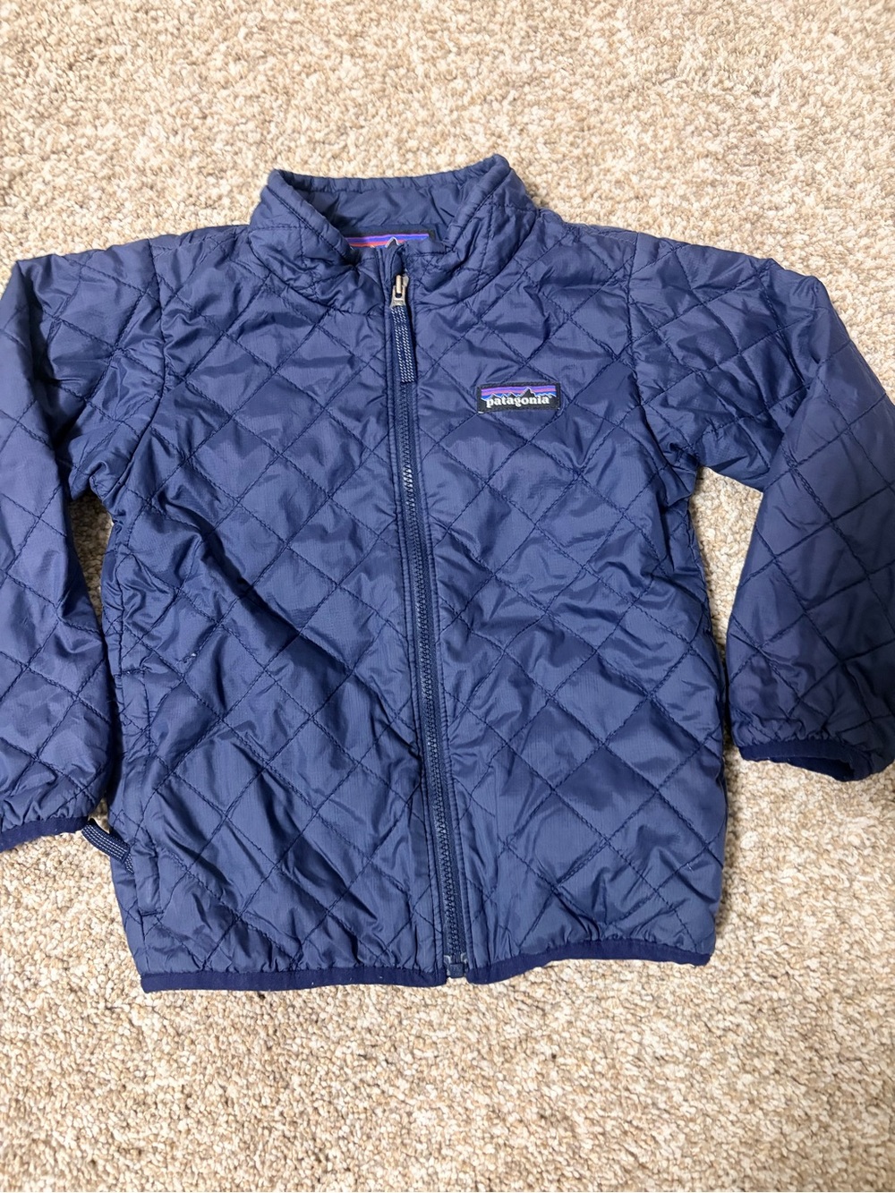 Patagonia Kids Navy Quilted Puffer Jacket